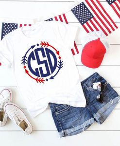 Patriotic Monogrammed T-Shirt SR01