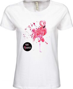 Pink Flamingo Damen T-Shirt EL01