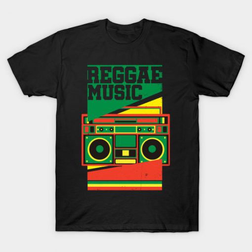 Reggae Music Old Boombox T-Shirt EL01