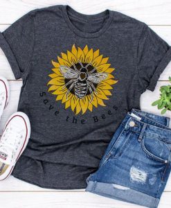 Save The Bees Sunflower T-Shirt EL01