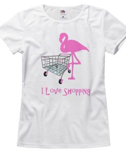 Shopping Pink Flamingo T-Shirt EL01