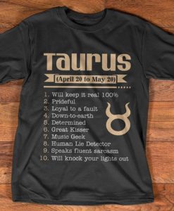 Taurus Horoscope t shirt EC01