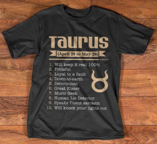 Taurus Horoscope t shirt EC01