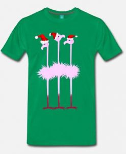 Three Christmas Flamingo T-Shirt EL01