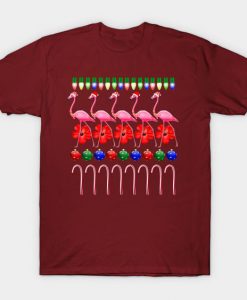Ugly Christmas Flamingo T-Shirt EL01