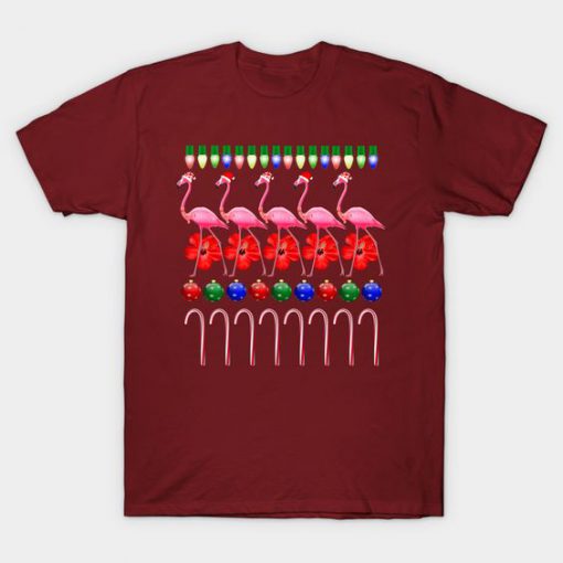 Ugly Christmas Flamingo T-Shirt EL01