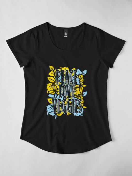 Vegan Peace Love Veggies T-Shirt SN01