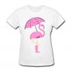 Wearing Boots Umberella Flamingo T-Shirt EL01