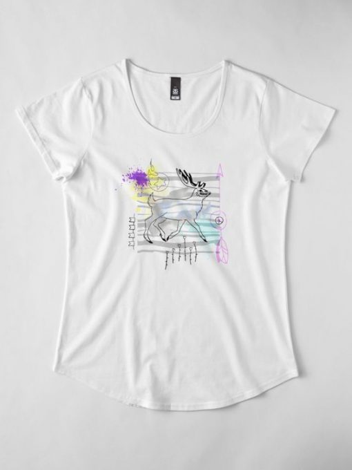 Abstract Deer Skull T-Shirt AD01
