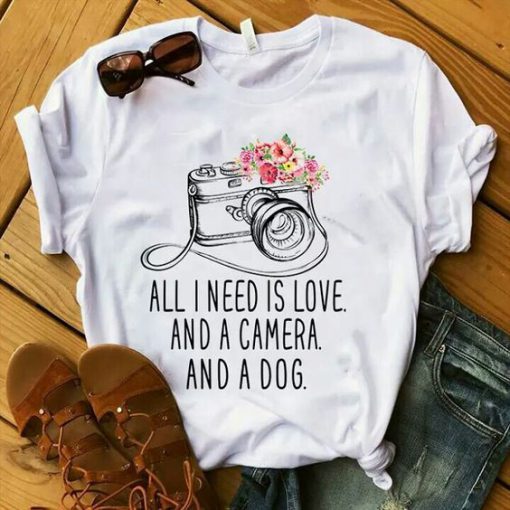 All I Need Is Love Camera T Shirt SR01