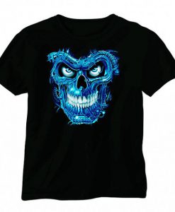 BlueTerminator Skull T-Shirt EL01