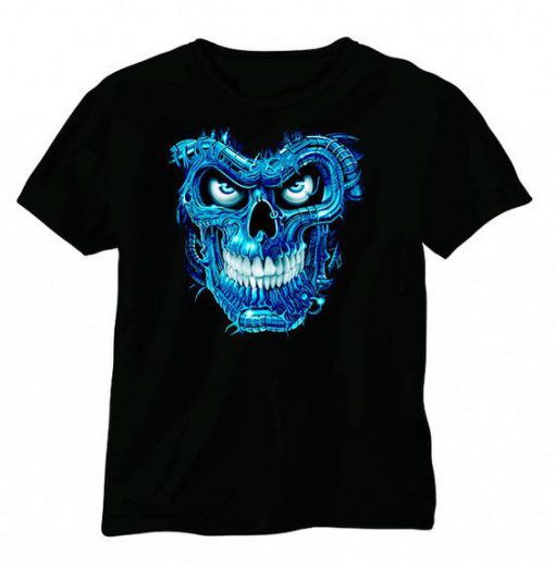 BlueTerminator Skull T-Shirt EL01