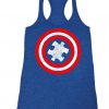 Captain Autism Red and Blue Hero Shield Tank Top KH01
