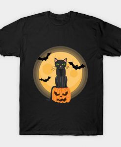 Cats Pumpkin T Shirt SR01