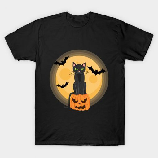 Cats Pumpkin T Shirt SR01