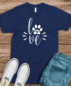 Cute Dog Paw Love T-Shirt FD01