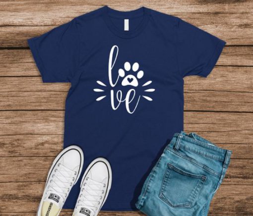 Cute Dog Paw Love T-Shirt FD01