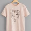 Figure Print Tee T Shirt SR01