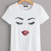 Figure face Print T Shirt SR01