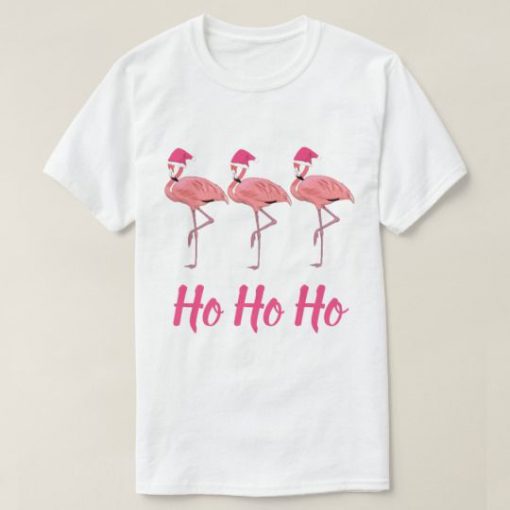 Flamingo Santas Ho Ho Ho T-Shirt SR01