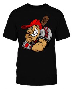 Funny cartoon baseball T-Shirt AV01