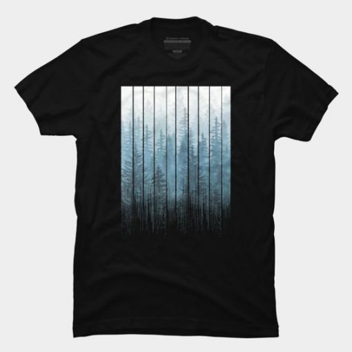 Grunge Dripping Turquoise Misty Forest T-Shirt KH01