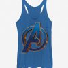Marvel Avengers Blue Logo Girls Royal Blue Tank Top KH01