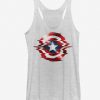 Marvel Captain America Shield Glitch Girls Tank Top KH01