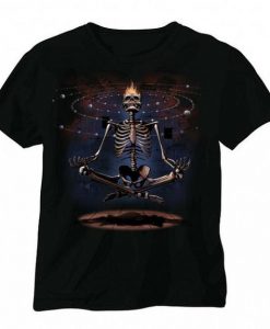 Skeleton Horror Meditation T-shirt DV01