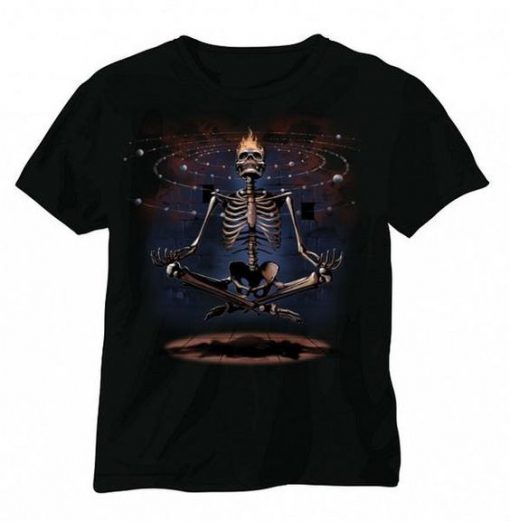 Skeleton Horror Meditation T-shirt DV01