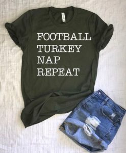 Turkey Nap Repeat Baseball T-Shirt DV01