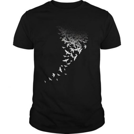 Birds Black New Design T-Shirt DV31