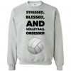 Blessed and Volleyball obsessed Sweatshirt AI)1