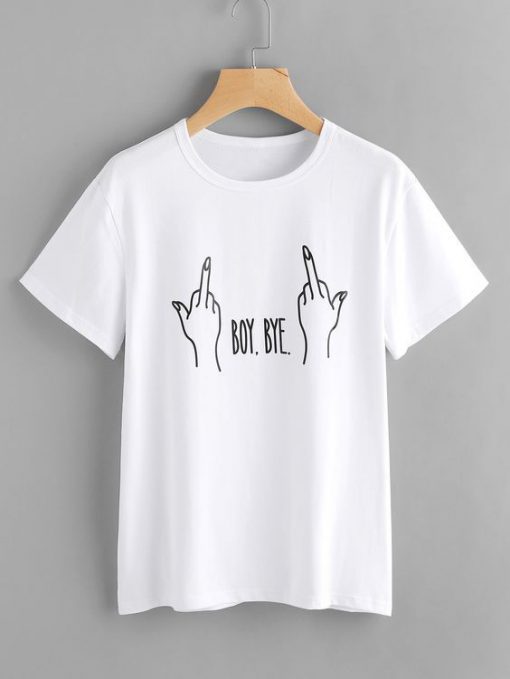 Boy Bye White T-shirt ER01