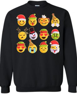 Christmas Emoji Emotion Sweatshirt AV