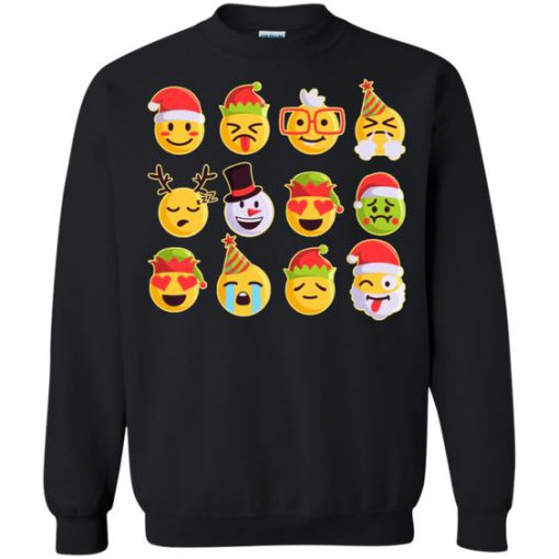 Christmas Emoji Emotion Sweatshirt AV