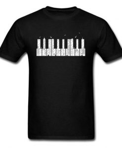 Denmark Piano Skyline T-Shirt VL01