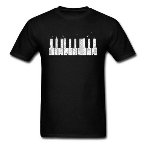 Denmark Piano Skyline T-Shirt VL01