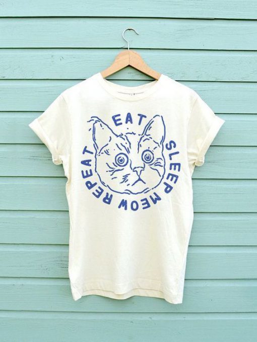 Eat Sleep Meow Repeat T-shirt ER01