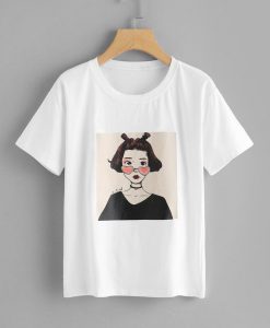 Figure Print Tee T-Shirt EM01