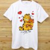 Garfield Feeling love White T-shirt AV01