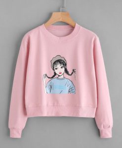 Girl Pink Sweatshirt EM01