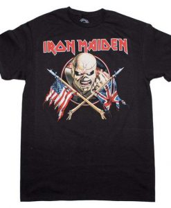 Iron Maiden crossed flags t-shirt EL31