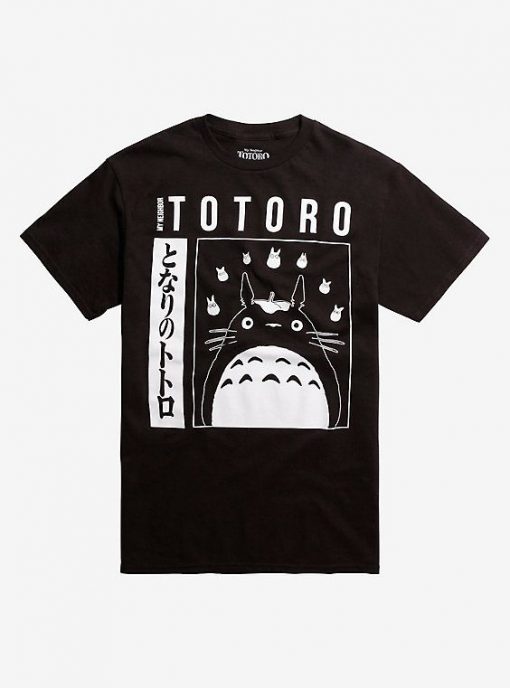 Kanji Totoro BLACK T-Shirt ER31