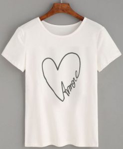 White Heart T-Shirt FR31