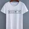 White Letters Print T-Shirt ER01