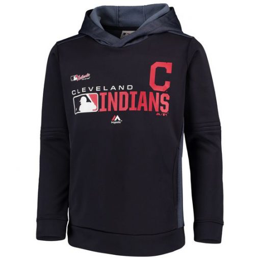 Youth Navy Cleveland Indians Hoodie AV01
