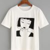 motif fille de fumer T-Shirt AV01