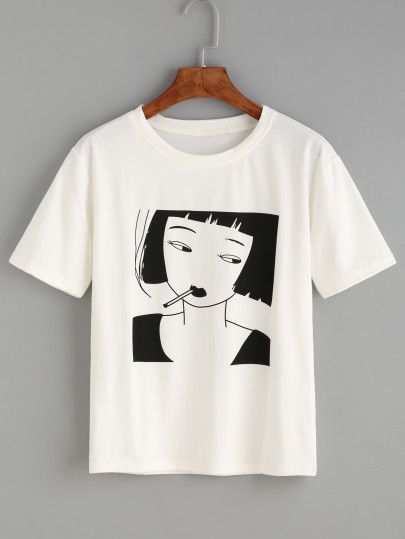 motif fille de fumer T-Shirt AV01 – outfitfuture.com
