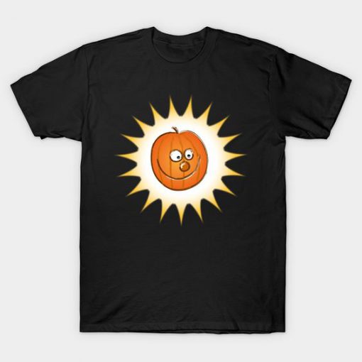 smiley, glowing Hallowe'en T-shirt AI01